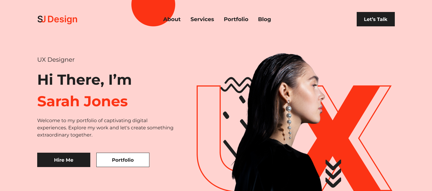 Encabezado landing About Me demo