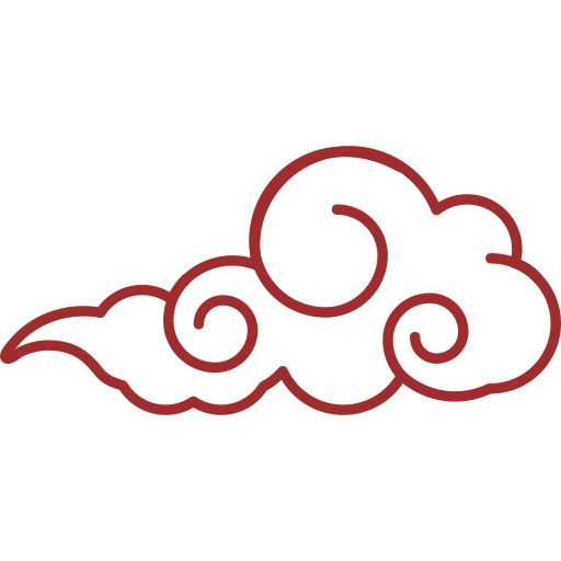 Logo Portfolio Laura, nube roja